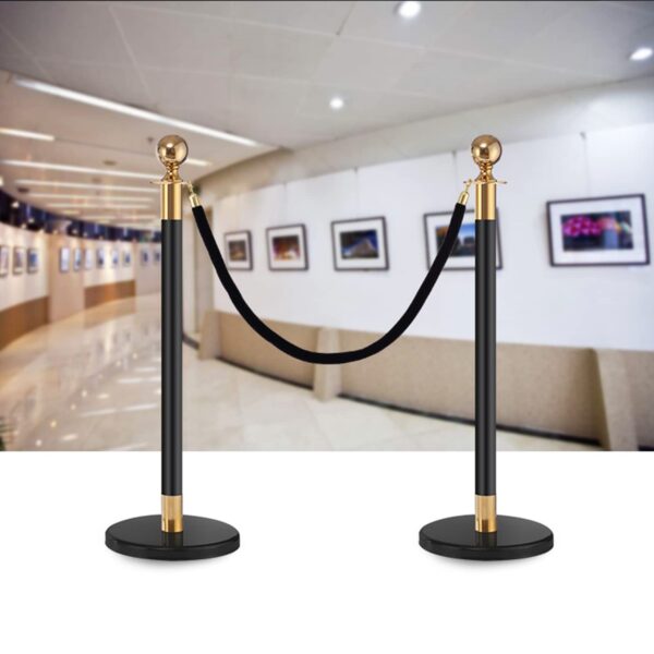 Black Barrier Stanchion set