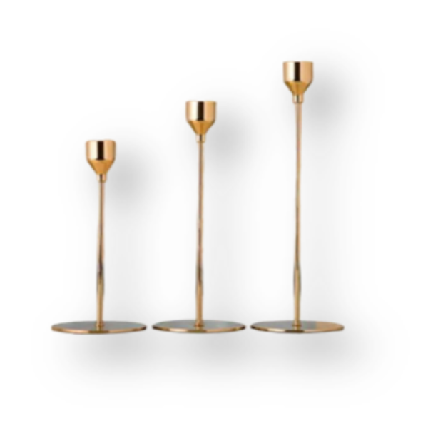 Gold 3 Set Candle Centerpiece