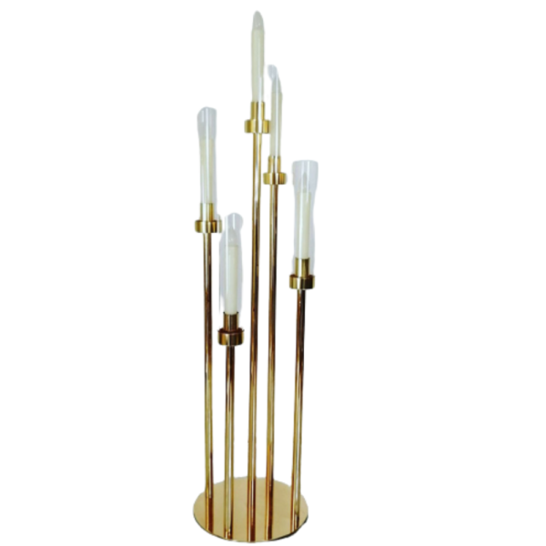 5 in 1 Gold Candle Centerpiece
