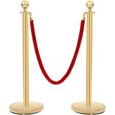 Gold Barrier Stanchion set