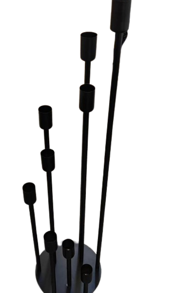 Black candle centerpiece