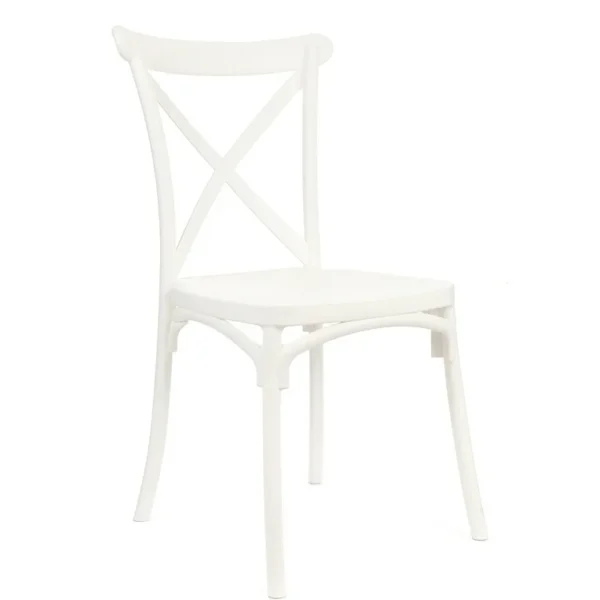 White cross back chair