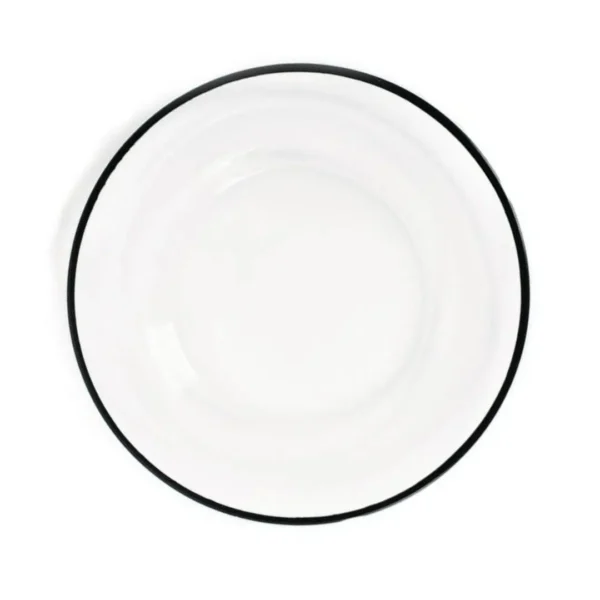 Clear glass underplate with black rim