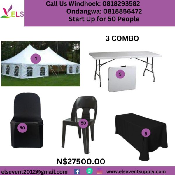 50 People Peg N Pole Tent Package 1