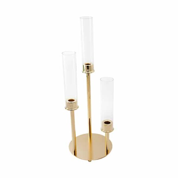 3 in 1 Gold Candle Centerpiece