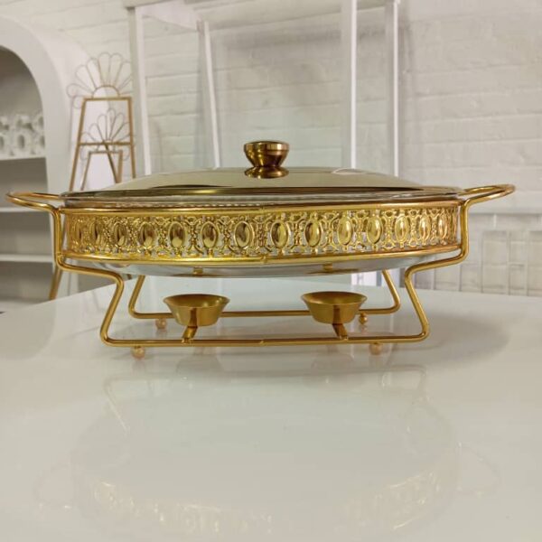 Gold Round chafing dish big
