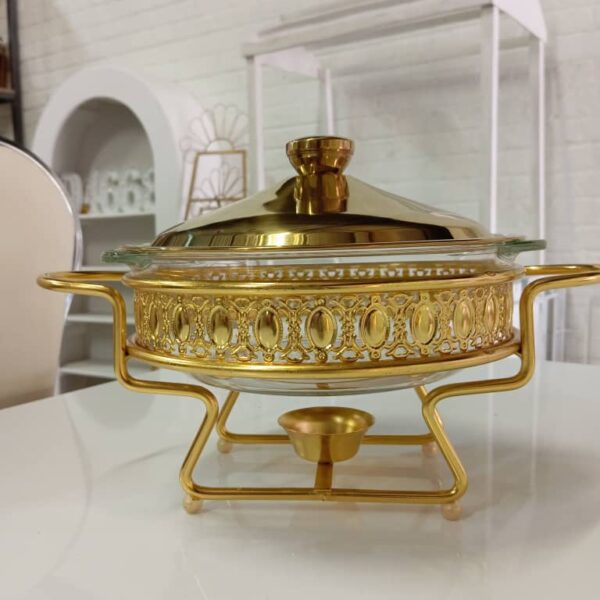 Gold Round chafing dish 1