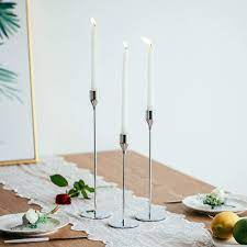 Silver 3 set candle centerpiece