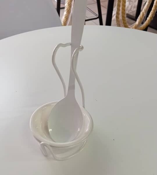 White Serving Spoon & Ladle